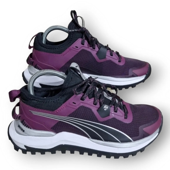Puma Voyage Nitro Trainer Womens Size 6 Trail Running Purple Black White - Picture 2 of 8